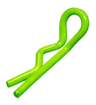 RS016G Karosserieklammern 24mm/gek. grün 10 Stück